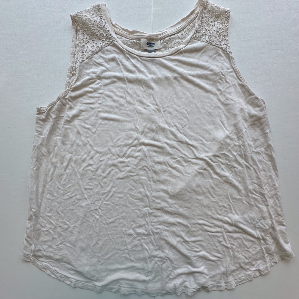 Old Navy plus cream crochet lace‎ sleeveless blouse women’s 1X